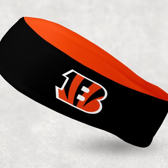 2 Pack - NEW - Reversible Cincinnati Bengals Headband - Picture 1 of 2